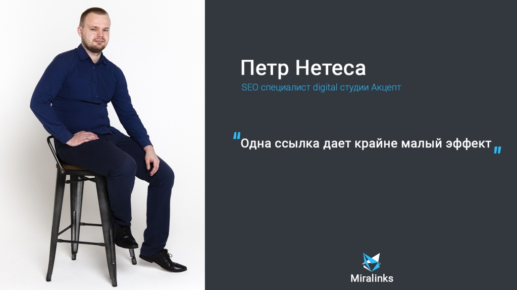 Одна ссылка дает крайне малый эффект: интервью с SEO-специалистом Петром Нетесой